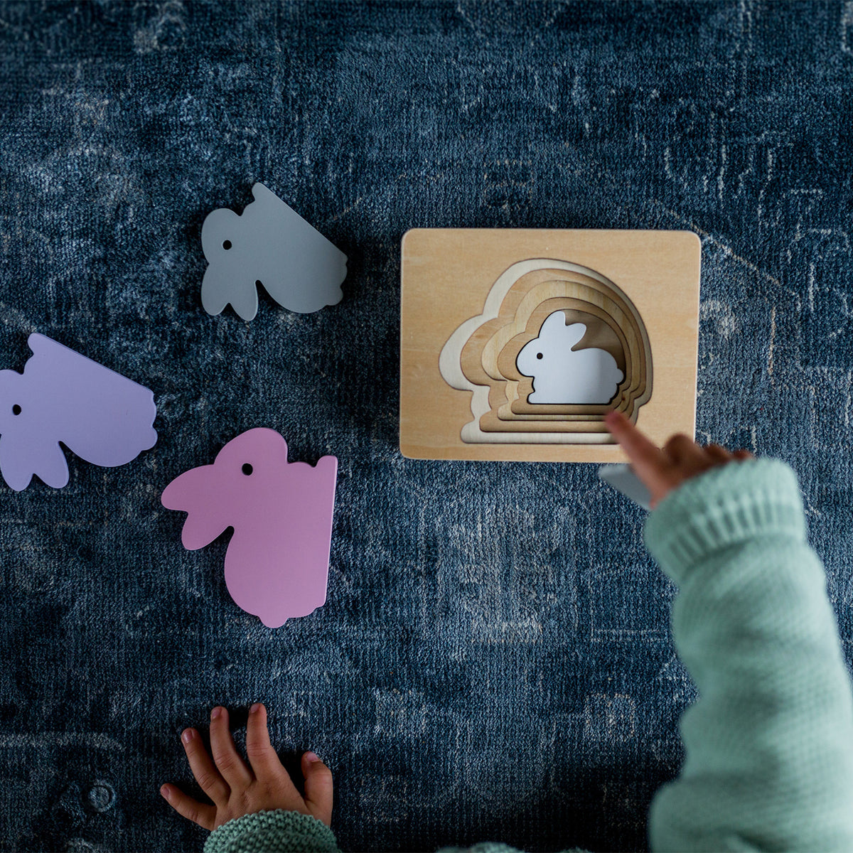 Tier-Puzzle Holz Hase von Kindsgut – Anwendungsbild 3