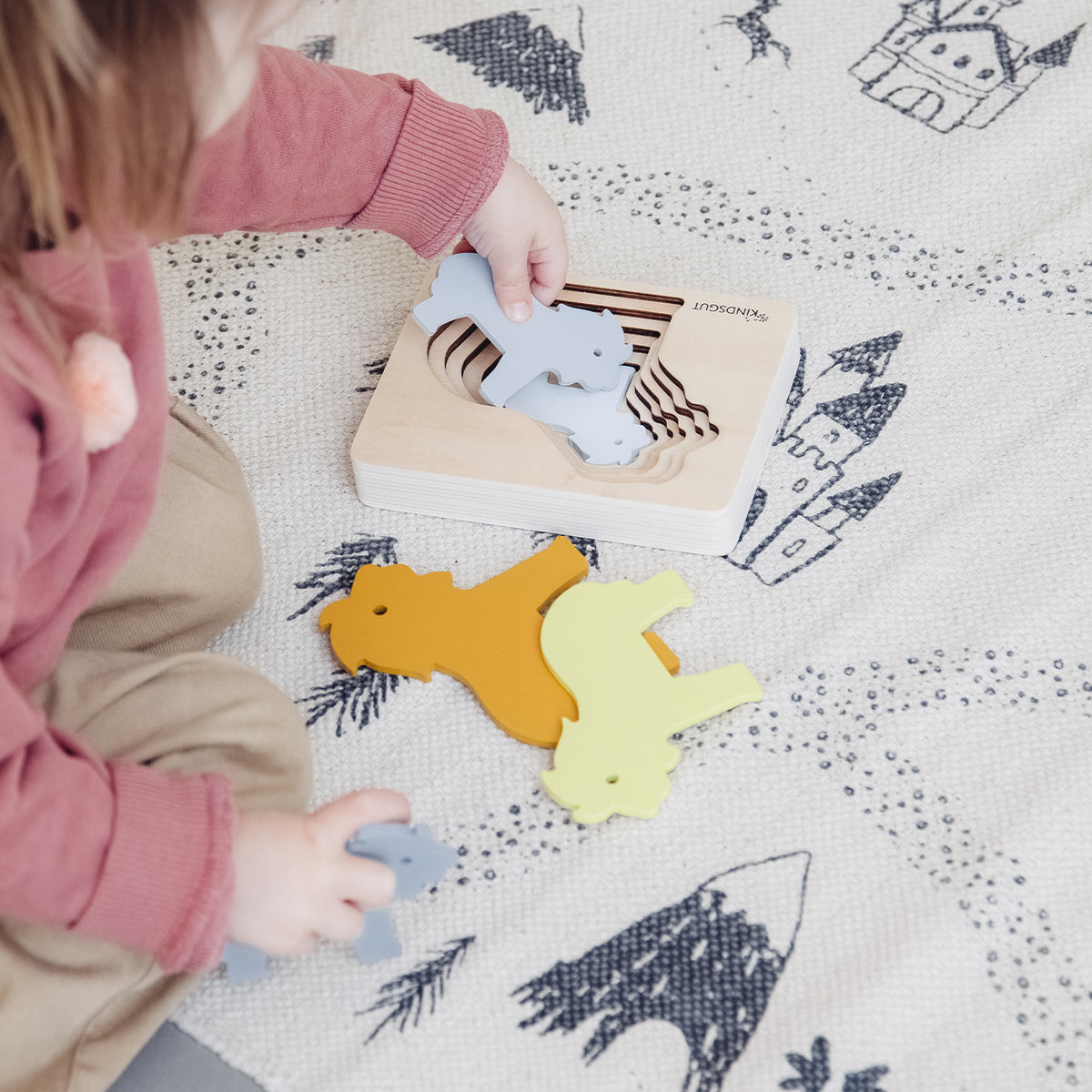 Tier-Puzzle Holz Löwe von Kindsgut – Anwendungsbild 4
