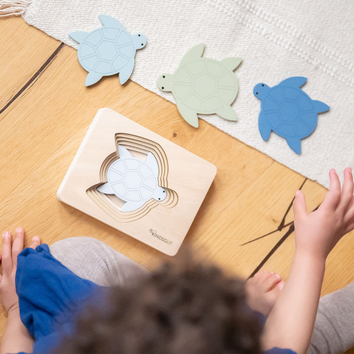 Tier-Puzzle Holz Schildkröte von Kindsgut – Anwendungsbild 4