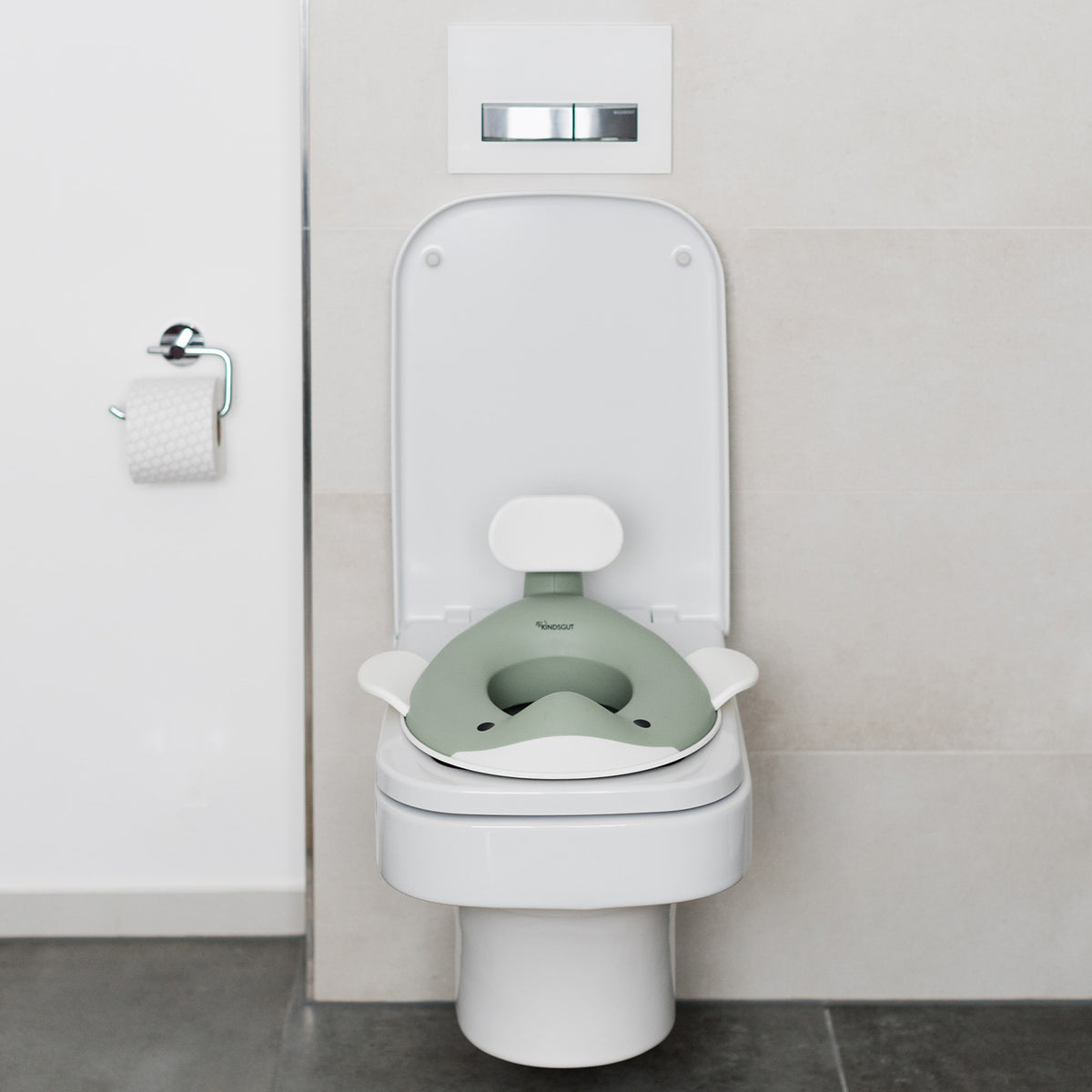 Toilettensitz für Kinder Wal Pistazie von Kindsgut – Anwendungsbild 4