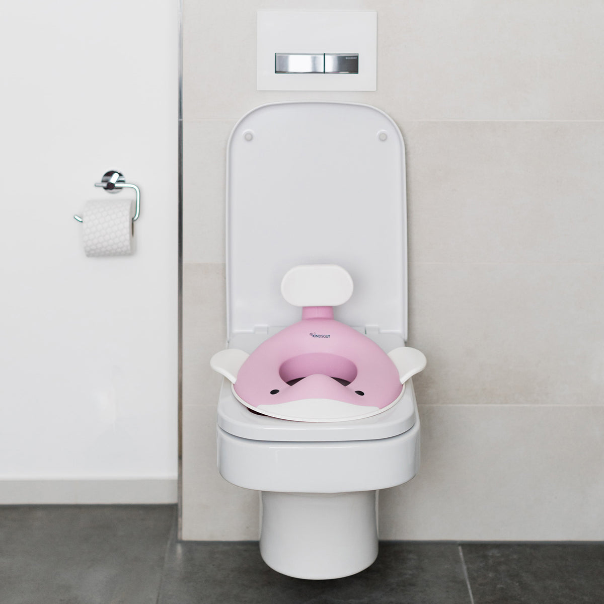 Toilettensitz für Kinder Wal Zartrosa von Kindsgut – Anwendungsbild 4
