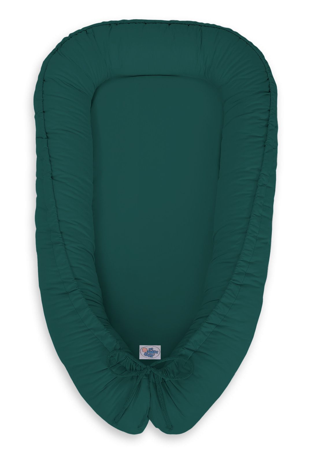 Babynest Kokon Baumwolle uni – Flaschengrün