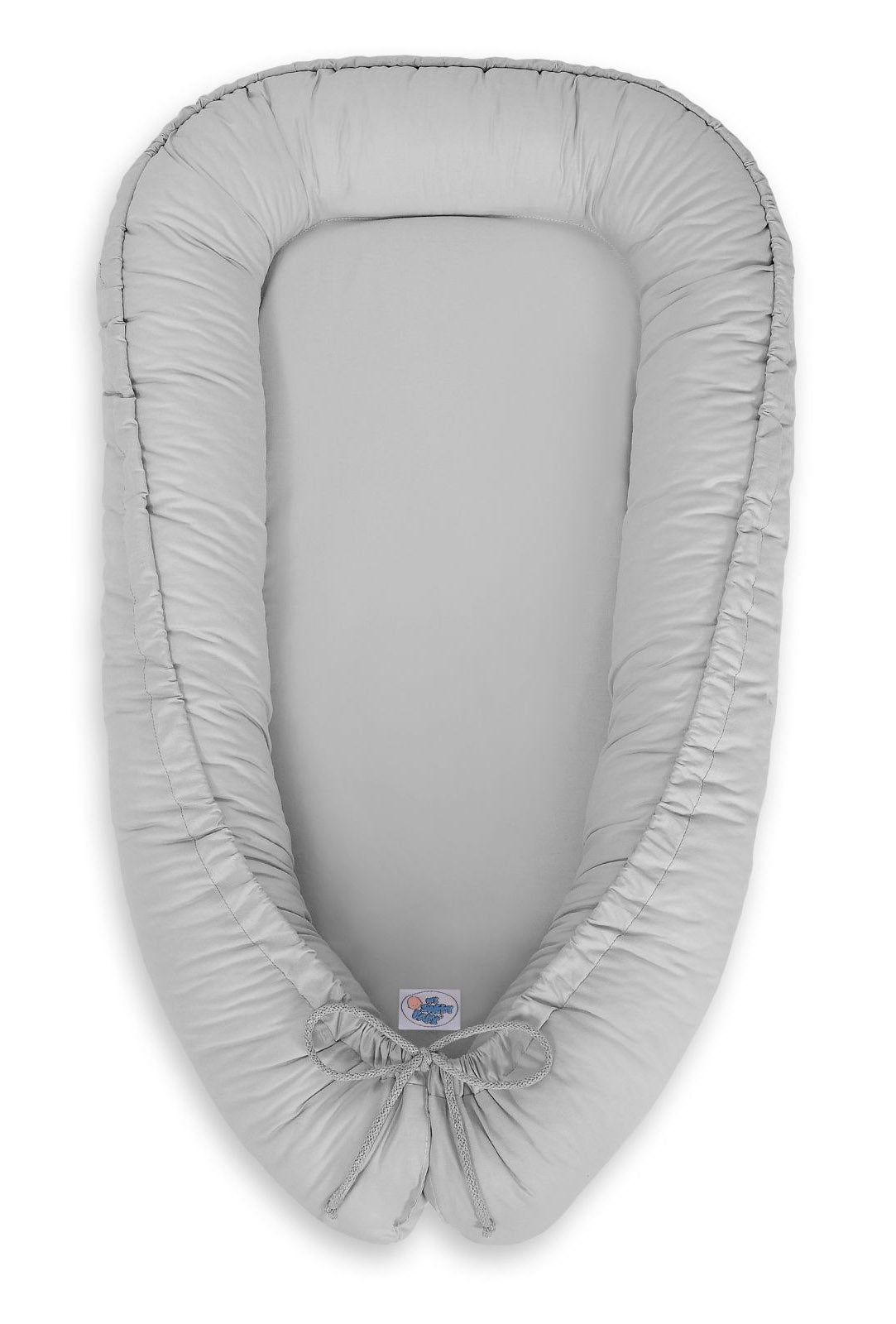 Babynest Kokon Baumwolle uni – Grau