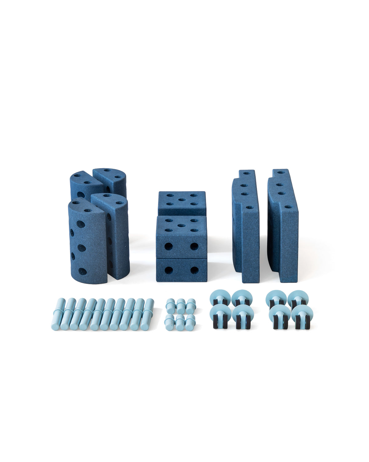 MODU Education Set Small: Schaumstoffblöcke, Verbinder und Drehrollen, Blue