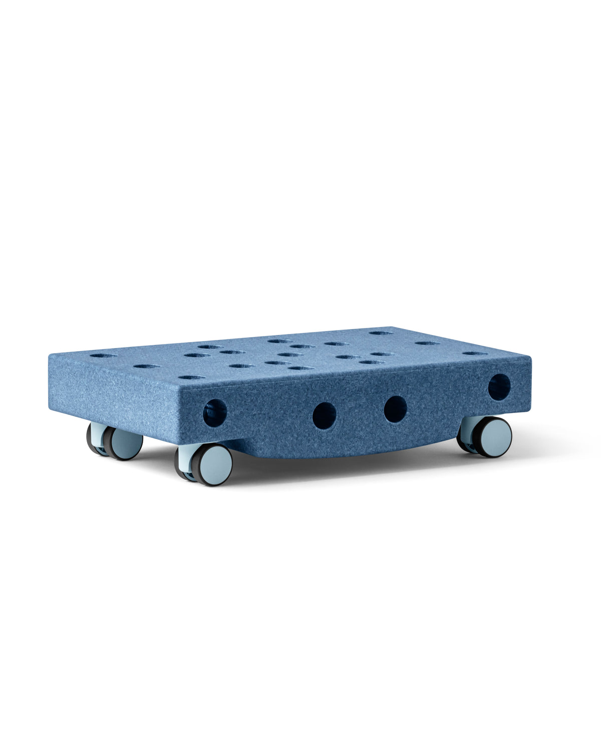 MODU Scooter Board: Rollbrett aus Schaumstoffblock mit vier Drehrollen, Blue