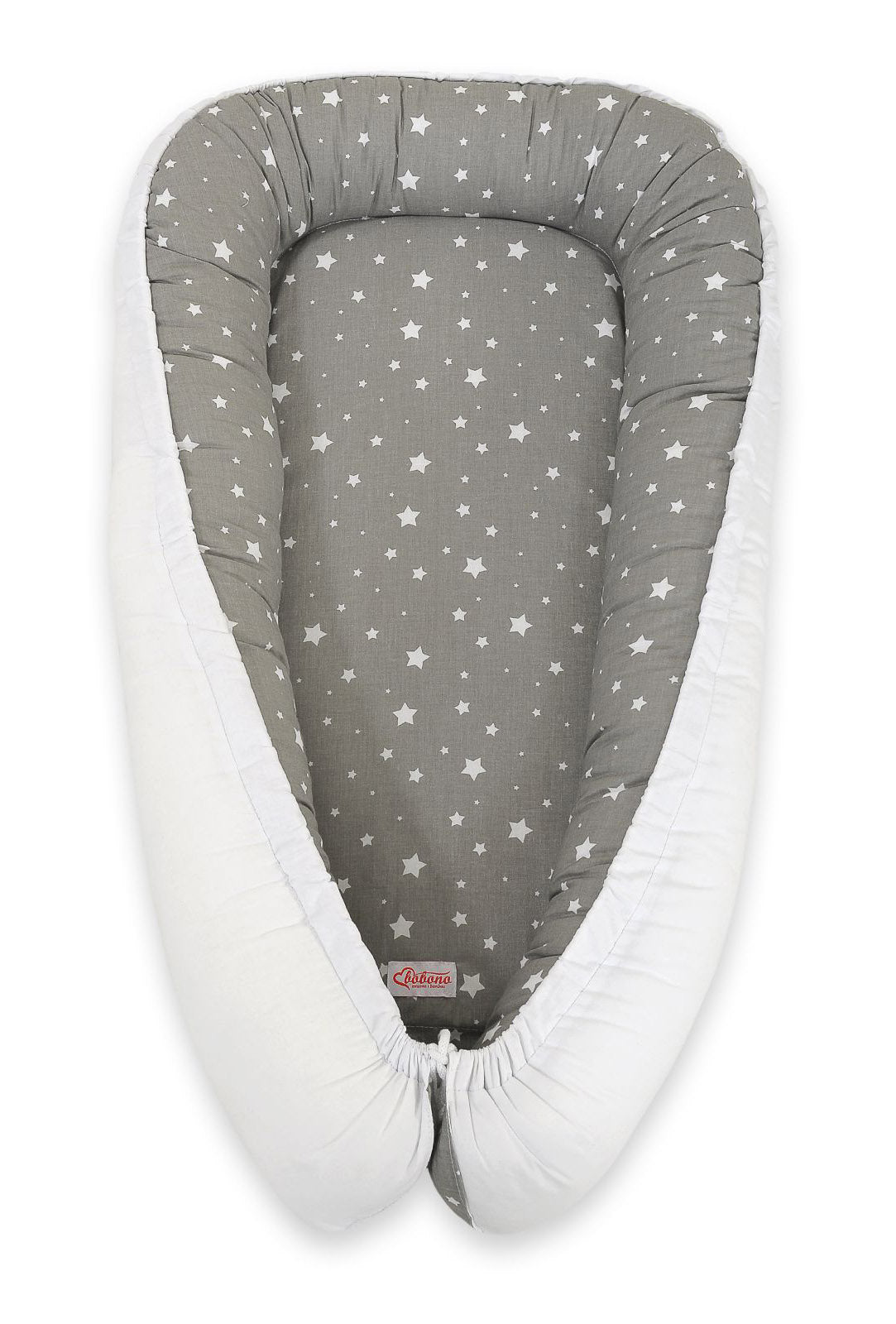 Babynest Kokon Bobono – Mini-Sterne Weiß