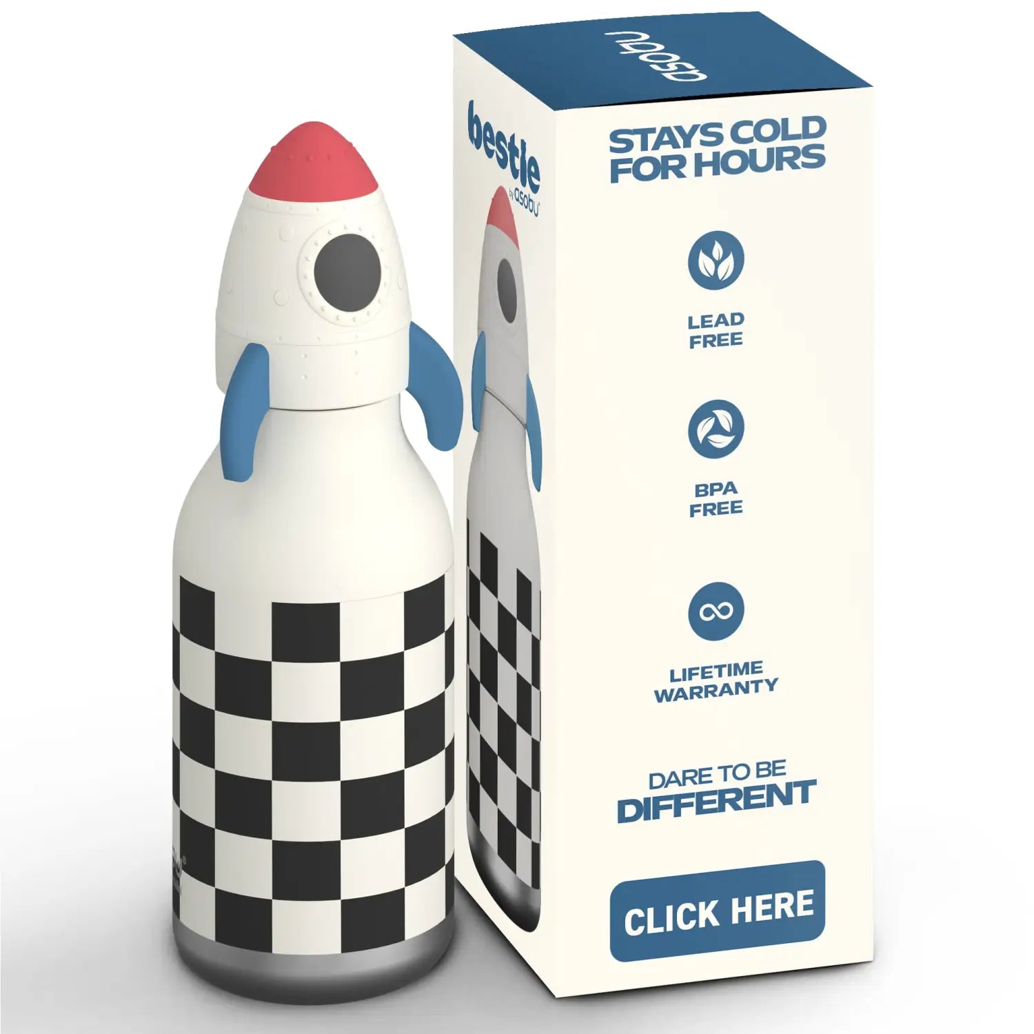 Rocket Bestie Bottle – vakuumisolierte Kinder Trinkflasche Edelstahl - Kindertrinkflasche