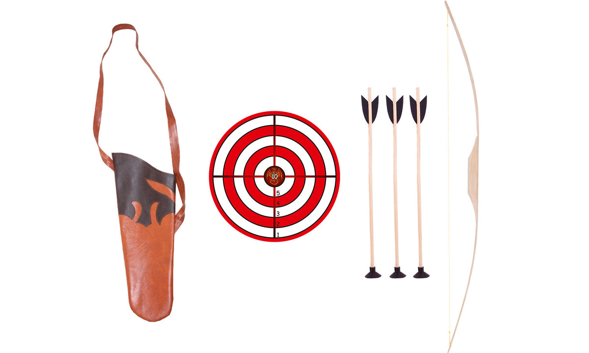 Kinder-Bogen Esche natur 120 cm mit Zielscheibe classic
