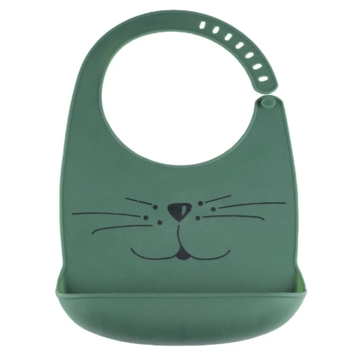 Silikon-Lätzchen mit Auffangtasche – BPA-frei - grün