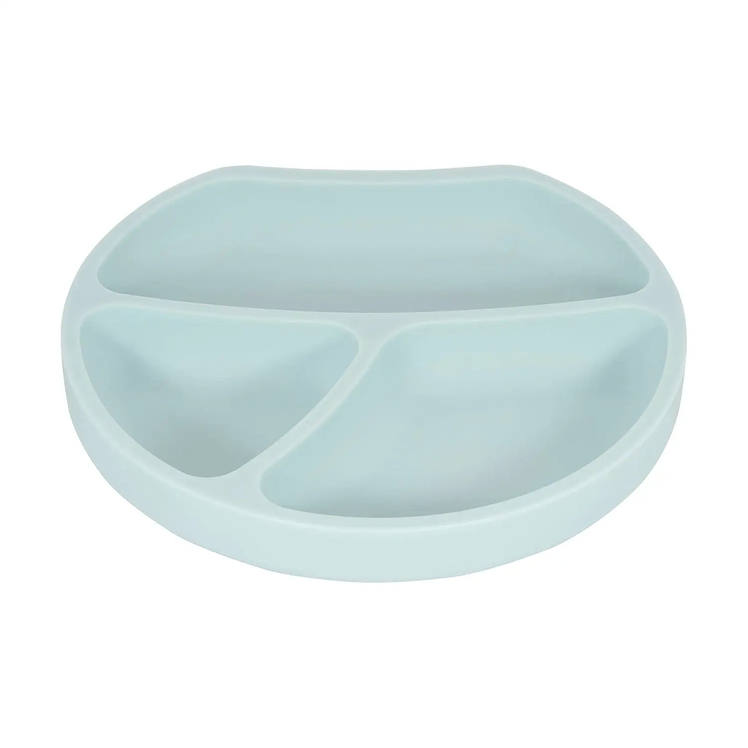 Silikon-Teller mit Saugnapf - Aquamarin