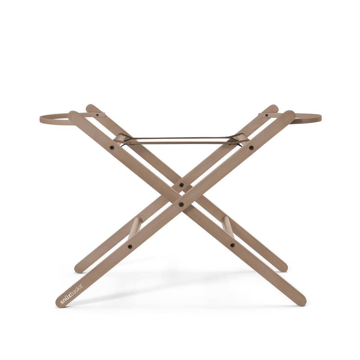 Snüz SnüzBaskit Moseskorb aus Filz auf Holzständer mit Netzfenster, Mocha / Mocha, Ansicht 5