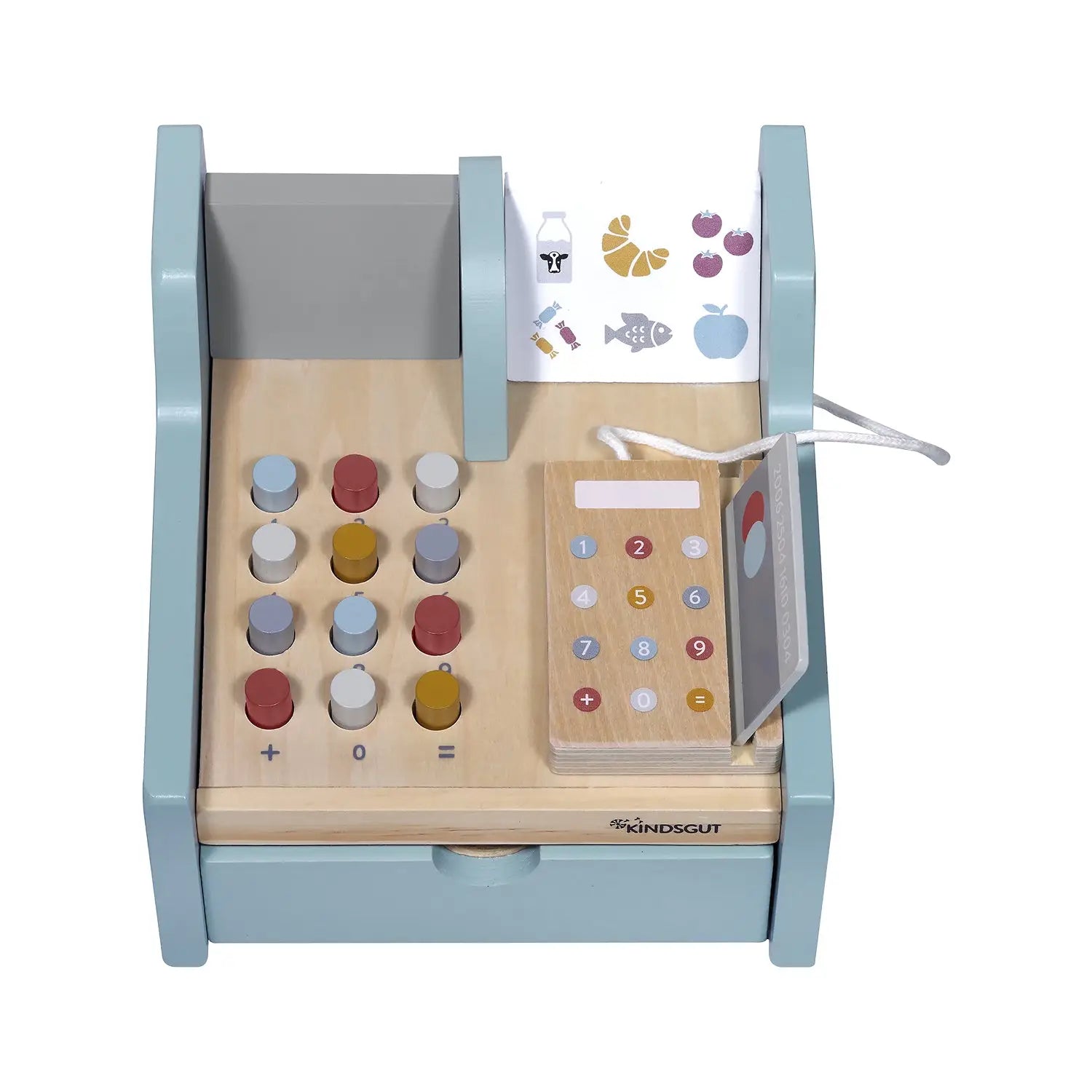 Spielkasse Holz – mehrteiliges Kassenset