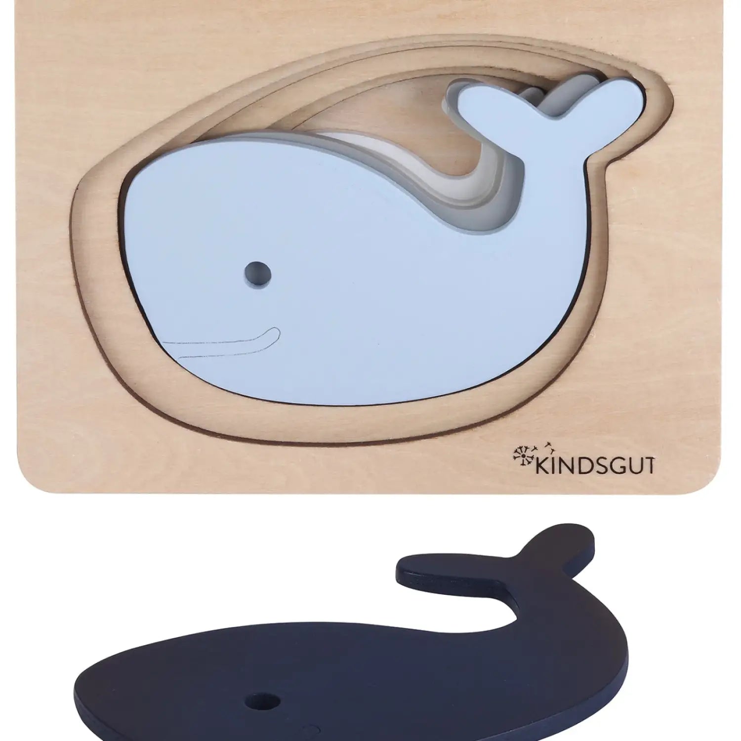 Tier-Puzzle Holz – 5-Teile Tierformen - Wal