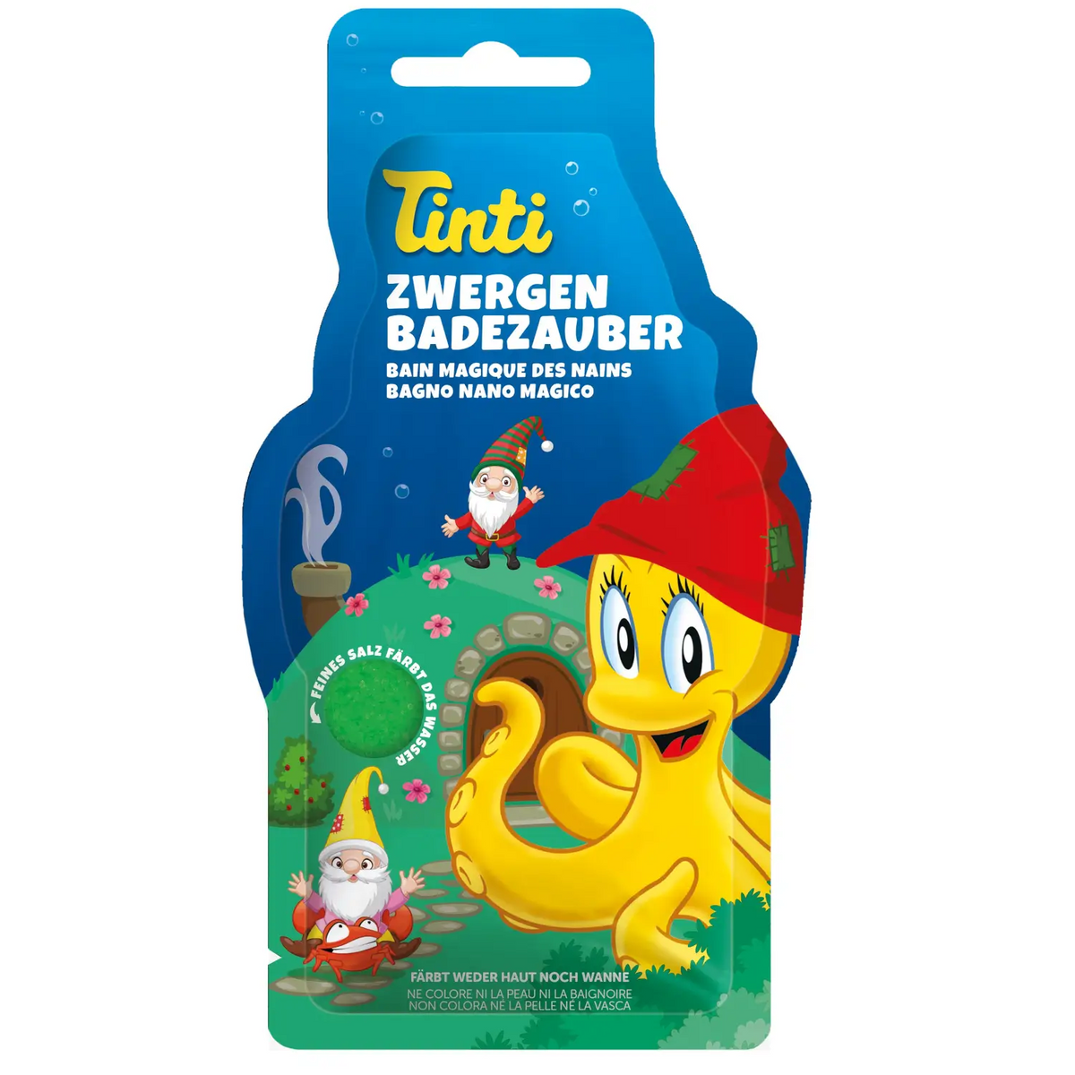 Tinti Badespaß-Set Farbe & Schaum: grünes Badesalz Zwergen Badezauber