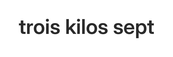 trois kilos sept Logo