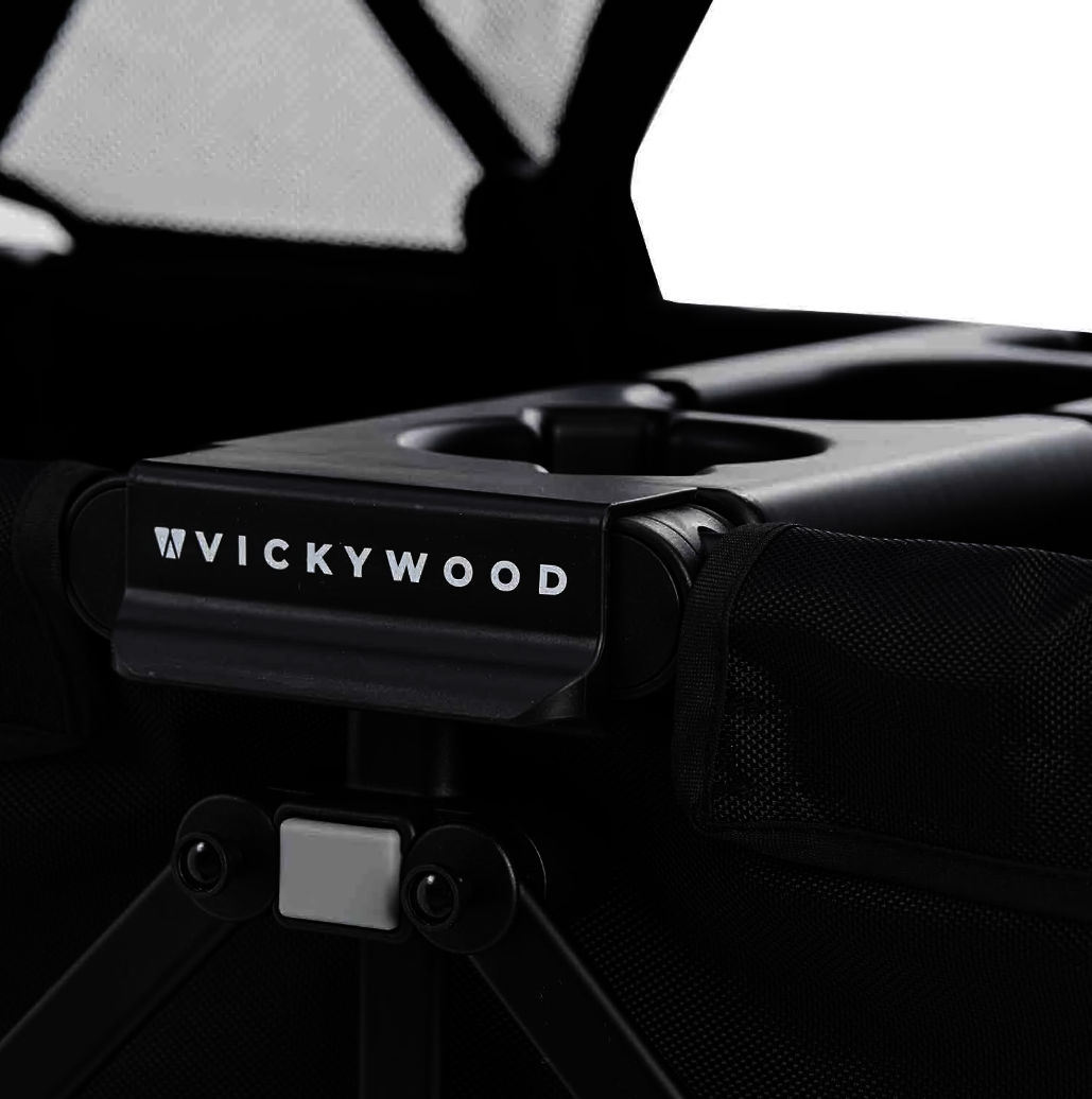 Geschwisterwagen VICKYWOOD SPROUT Evolve – mit 2 Verdecken, Mittelkonsole, schwarz