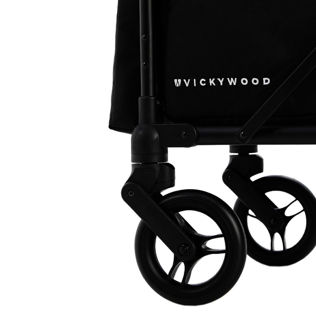Geschwisterwagen VICKYWOOD SPROUT Evolve – mit 2 Verdecken, Mittelkonsole, schwarz