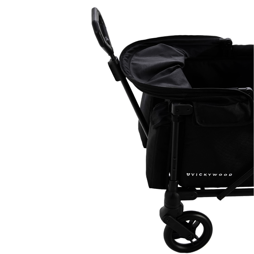 Geschwisterwagen VICKYWOOD SPROUT Evolve – mit 2 Verdecken, Mittelkonsole, schwarz